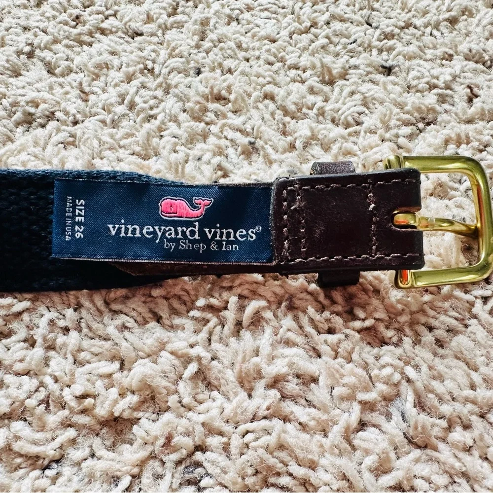 Boys Vineyard Vines Leather and Nylon Belt